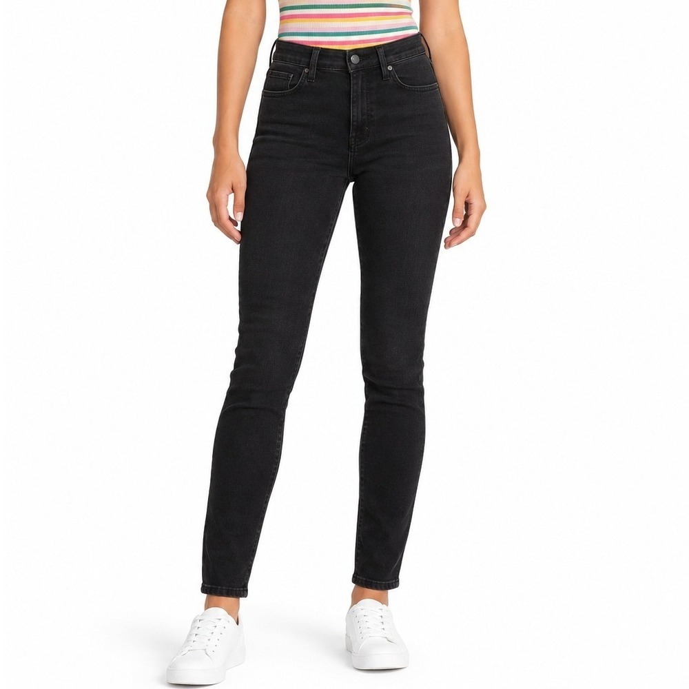 Old Navy Super Skinny Jeans Women Size 0 Black High Rise Stretch